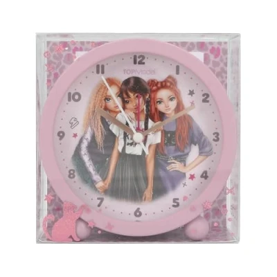 Image de Depesche 13227 TOPModel Rebel Kitty Réveil en Violet pour Enfants, avec Motif de modèle, Horloge silencieuse Fonction lumière, Pile Incluse, Multicolor, Taille Unique