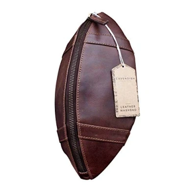 Image de The Cavendish Collection (cuir) trousse de toilette dans la conception football américain, Brown, Le cadeau parfait pour les amateurs sport un thumbs UP! BRAND 1001720