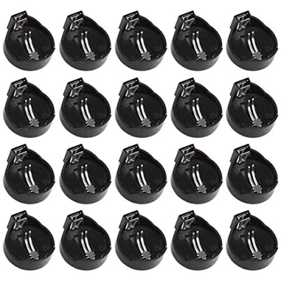 Image de GTIWUNG Lot de 20 Support Pile Bouton, Adaptateurs Batterie Portables 3V CR2032 CR2025 Noir