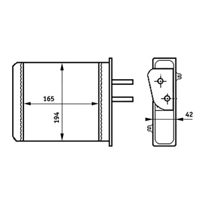 Image de MAHLE ORIGINAL AH 159 000S Radiateur De Chauffage FIAT: Barchetta, Punto I Cabriolet, 3/5 portes, LANCIA: Y