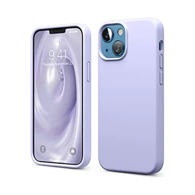 Image de elago Coque Silicone Liquide Compatible avec iPhone 13 Mini (5.4&quot;), Case en Premium, Étui Protection Complète Cover Antichoc à 3 Structure (Mauve)