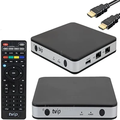 Image de TVIP S Box v.605 4K HEVC HD, Android 6.0 Linux, Multimedia Stalker Streamer 1 Go de RAM + 8 eMMC, Carte MicroSD, EXT.IR Comprend WiFi 5 GHz