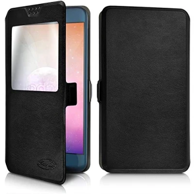 Image de KARYLAX Etui de Protection S View Universel (Ref.Noir) pour Logicom Le Wave 4