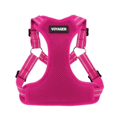 Image de Best Pet Supplies Voyager Entièrement réglable Harnais Ajustable en Maille Filet avec Bande réfléchissante 3 m