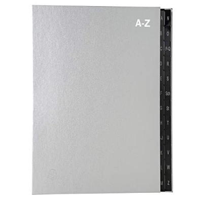 Image de Exacompta Ordonator 57227E Trieur rigide économique 24 compartiments alphabétiques x 34 Argent