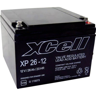 Image de XCell XP2412 XCEXP2612 Bleibatterie rechargeable 12V 26Ah Blei Vlies (AGM) (B x H T) 165 127 176mm M5 Schrauban