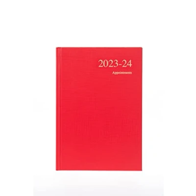 Image de Collins Debden Essentials ESSA51M.15 2324 Agenda académique 2023 2024 un jour par page (rendez vous) pour l&#039;école, le collège ou l&#039;université Rouge Format A5