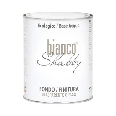 Image de bianco Shabby® Peinture Craie Toutes Surfaces 1 Liter Vernis Transparent Mat Chalk Paint Adapté aussi aux Meubles en Bois Incolore pour Chalky Finish