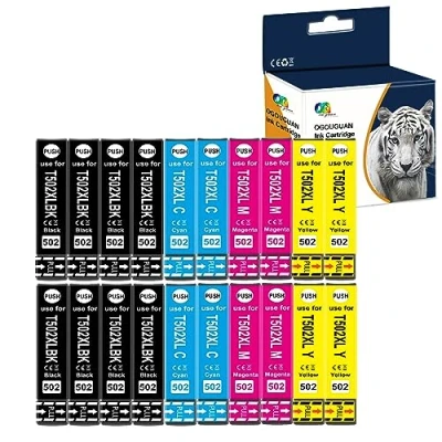 Image de Licai 502XL Cartouches d&#039;encre Compatible pour Epson 502 XL Workforce WF 2860DWF 2865DWF (WF 2860 WF2865) Expression Home XP 5100 5105 (20pcs)