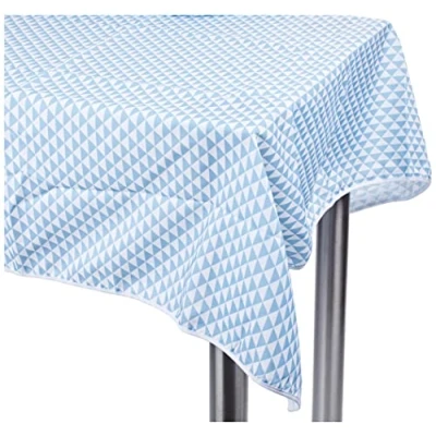 Image de Soleil d&#039;Ocre Nappe Anti tâches 180x180 cm Palmier Bleu, Polyester