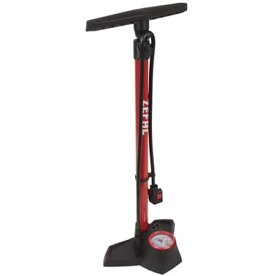 Image de Zéfal ZEFAL FP30, Pompe à Pied Vélo Raccord Long Manomètre Avec Loupe Intégrée Compatible Presta Schrader et Dunlop Pression 11 bar, Mixte Adulte, Rouge, Taille Unique