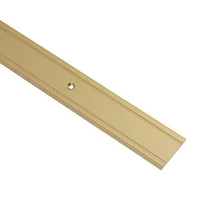 Image de Gedotec Seuil de Porte Barre SUPER PLAT 30 mm, 100 cm 1 Pièce Profil Transition sol Alu Laiton Anodisé Profilé compensation pour vinyle stratifié UVM. perforé à visser