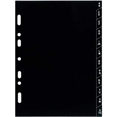 Image de Exacompta 14223E Recharge index alphabétique A Z pour Organiseur Exatime 14 7 feuillets noirs
