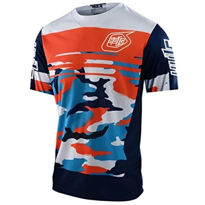 Image de Maillot De VTT pour Homme Manches Courtes Respirant Séchage Rapide,Cyclisme Vélo Route/Multisport/Fitness (Style 2,M)