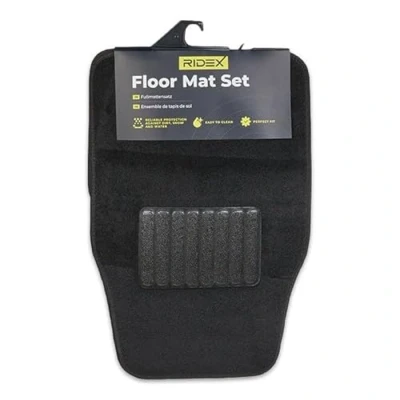 Image de RIDEX 215A0976 Ensemble de tapis sol Textile avant et arrière 4 noir Adaptation universelle 65x45, 33x44