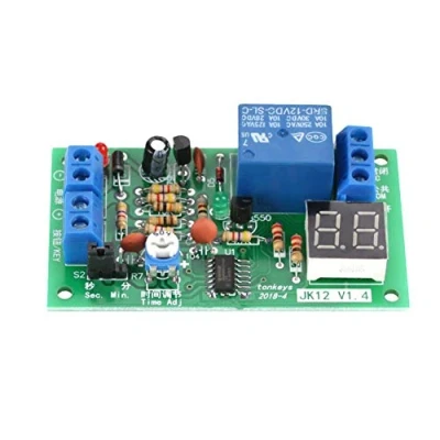 Image de DC12V Module de Relais Minuterie, Temporisé Réglable, Microcontrôleur Compte à Rebours avec Affichage LED Numérique Minuteur Déclenchement Règlable 1 99s / 99min