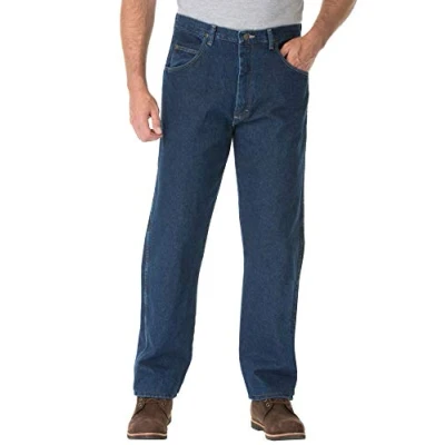 Image de Wrangler Jean robuste pour homme Coupe décontractée bleu X Large