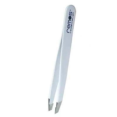 Image de REMOS Mini pince à sourcils fabriquée la main en acier inoxydable Blanc