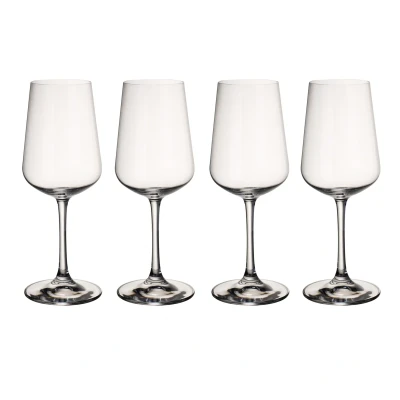 Image de Villeroy &amp; Boch Ovid Ensemble De Verres À Vin Blanc, 4 Pcs, 380 Ml, Cristallin, Résistant Au Lave Vaisselle