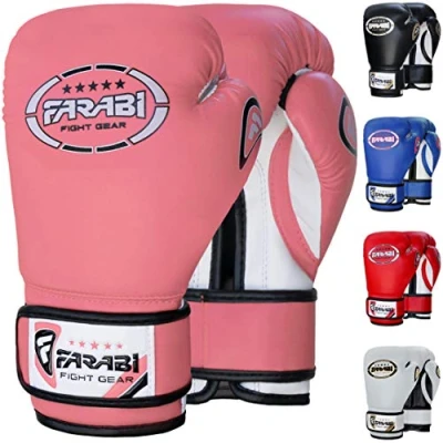 Image de Farabi Sports 4 oz, 6 8 oz Gant de Boxe Enfant Junior Gants Enfants pour (Pink, oz)