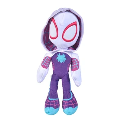 Image de Figurine articulée Spiderverse Ghost Spider 25 cm en peluche avec yeux qui brillent dans le noir