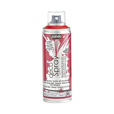 Image de PEBEO Peinture Acrylique en Spray Pour la Décoration Multi Supports Intérieur et Extérieur Base Eau, Faible Odeur 200 ml Finition Mate Coloris Rouge