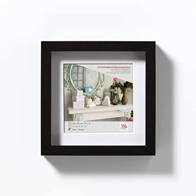 Image de walther design cadre photo noir 20 x cm avec passe partout, en bois Stockholm EA222B