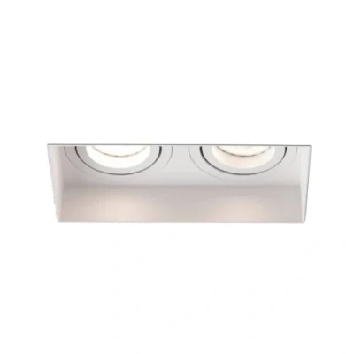 Image de Faro hyde downlight encastré carré inclinable blanc trimless, gu10