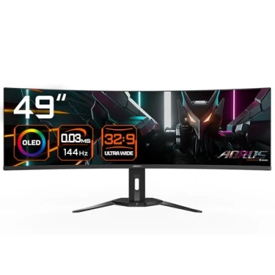 Image de GIGABYTE AORUS CO49DQ EK, 49&quot; OLED, 5120 x 1440(DQHD), 144Hz, VESA Display HDR 400 True Black, KVM