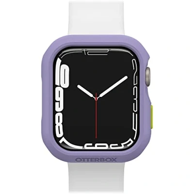 Image de OtterBox All Day Bumper pour Apple Watch Series 9/8/7 45mm, Antichoc, anti chute, élégant étui de protection Watch, protège l&#039;écran et les bords, Violet/Jaune