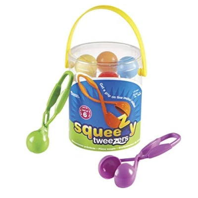 Image de Learning Resources pince à épiler (paquet de 6), motricité fine, montessori pour bac sensoriel, transvasement enfant le jeu dans sable et l&#039;eau, 3+
