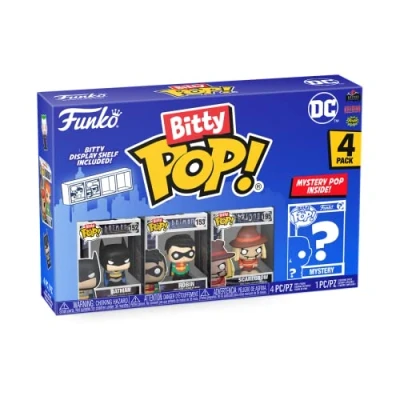 Image de Funko Bitty Pop! DC Batman, Robin, Scarecrow et Une Mini Figurine Mystère en Surprise 2.2 Cm Comics Collectionnable Étagère Empilable Incluse Idée de Cadeau Produits Officiels