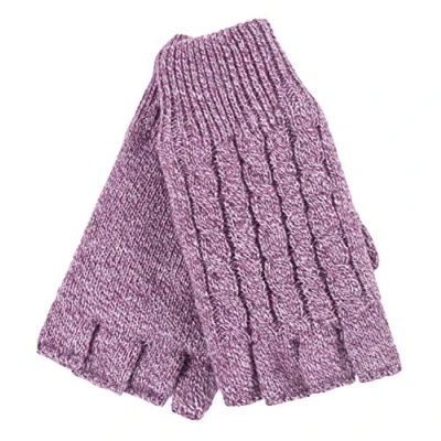 Image de HEAT HOLDERS Femme Tricot Hiver Gants sans Doigts avec Doublés Polaire pour Froid (One Size, Violet Clair) (Taille Unique, Rose)