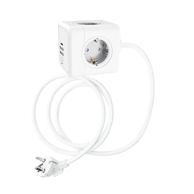 Image de Technaxx 5004 Cube de Prise Blanc avec Contact Protection