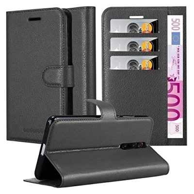 Image de cadorabo Coque pour Xiaomi RedMi K20 / Mi 9 T en Noir DE Jais Housse Protection avec Fermoire Magnétique, Stand Horizontal et Fente Carte Portefeuille Etui Poche Folio Case Cover