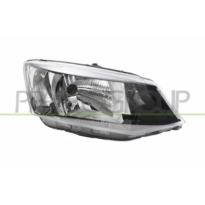 Image de PRASCO SK3284903 Phares droit H4 noir avec feu de circulation diurne (LED) commande pour correcteur site projecteur SKODA: Fabia III 5 portes