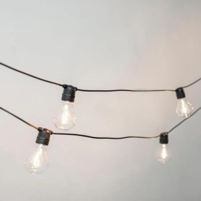 Image de ALLEGRA Guirlande lumineuse d&#039;extérieur 10 lumières LED 5m raccordable Noir New Garden