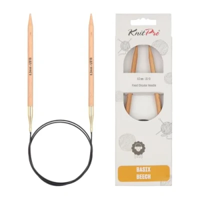 Image de KnitPro KP35352 Basix Aiguille Circulaire Fixe Bois Multicolore 22 x 0,7 6,5 cm