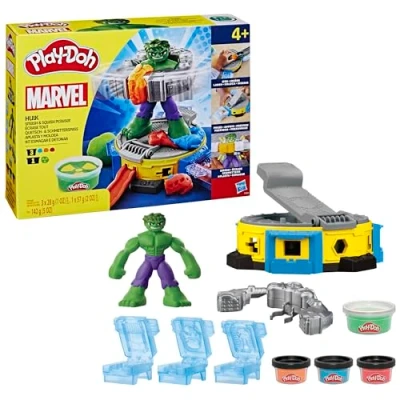 Image de Play Doh Marvel, Coffret Hulk Écrase Tout avec pâte à Modeler