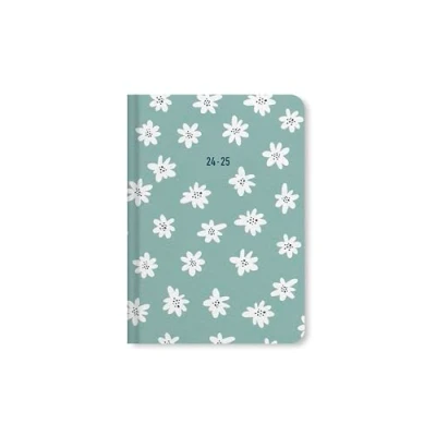 Image de Letts of London Daisies Agenda scolaire semainier 2024/2025 Menthe Format A6