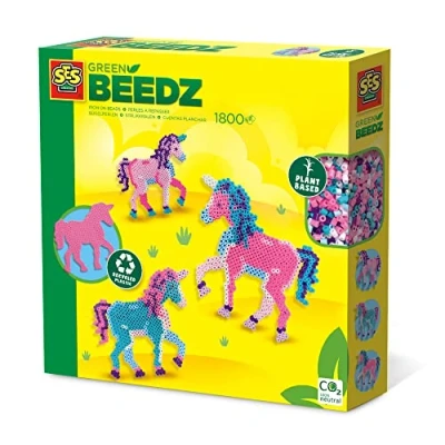 Image de SES Creative Green Beedz Kit de perles à repasser licorne