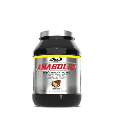 Image de Addict sport nutrition Anabolic triple whey Protéine de lactosérum concentrée, isolée et hydrolysée pure BCAA Glutamine Croissance musculaire récupération 1kg Snickers