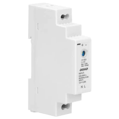 Image de ORNO PSU 1642 Transformateur pour rail DIN 12VDC, 1,25A, 15W (1 module)