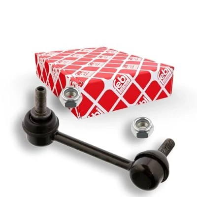 Image de febi BILSTEIN 34776 Biellette de barre stabilisatrice Essieu avant gauche 105 M10 x 1,25 Plus avec écrou autobloquant Acier noir MAZDA: CX 7
