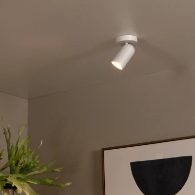 Image de Lucide Spot mural Punch, à 1 lampe, blanc