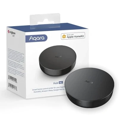 Image de Aqara Hub Domotique M2(Wi Fi 2,4 GHz requis), Smart Home Bridge pour Système d&#039;Alarme, Télécommande Infrarouge, Domotique, Compatible avec Alexa, Google Assistant, Apple HomeKit et IFTTT