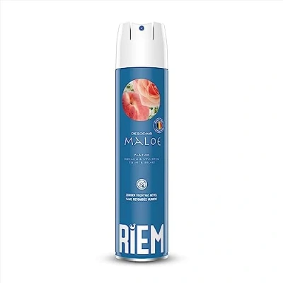Image de RIEM Desodair bleu 300 ml Spray Désodorisant d’Atmosphère Sec Sans Retombées Humides Parfum Fleurs et Fruits