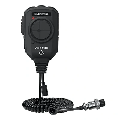 Image de Albrecht VOX Microphone Universel pour appareils CB 6 Broches 42100 avec ANC et Batterie 3000 mAh la Communication Mains Libres