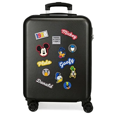 Image de Disney Have a good day Mickey Valise Trolley Cabine Noir 37x55x20 cms Rigide ABS Serrure à combinaison 34L 2,6Kgs 4 roues doubles Bagage main