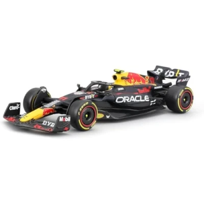 Image de BURAGO Red Bull Racing RB19 Sergio Perez #11 2023 Modèle réduit réaliste à l&#039;échelle 1:43, piloté par Pérez, Licence Officielle Bull, âge recommandé : 3 Ans et Plus